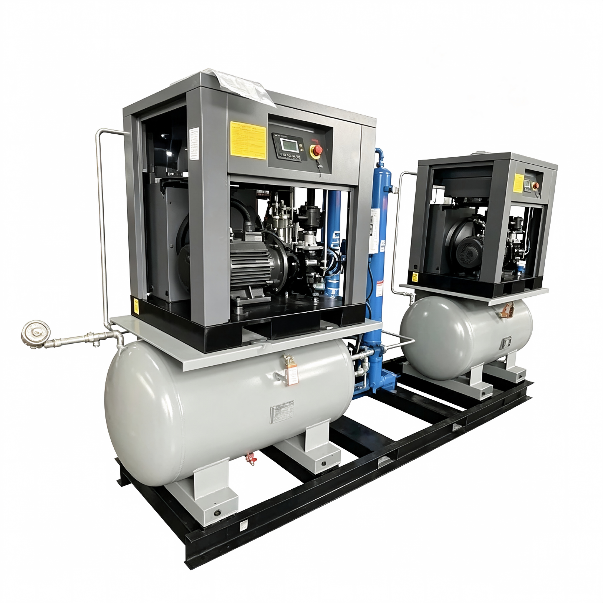 Two In One 7.5kw 10HP AC Power Screw Compressor Fixed Speed Screw Air Compressor with Air Tank