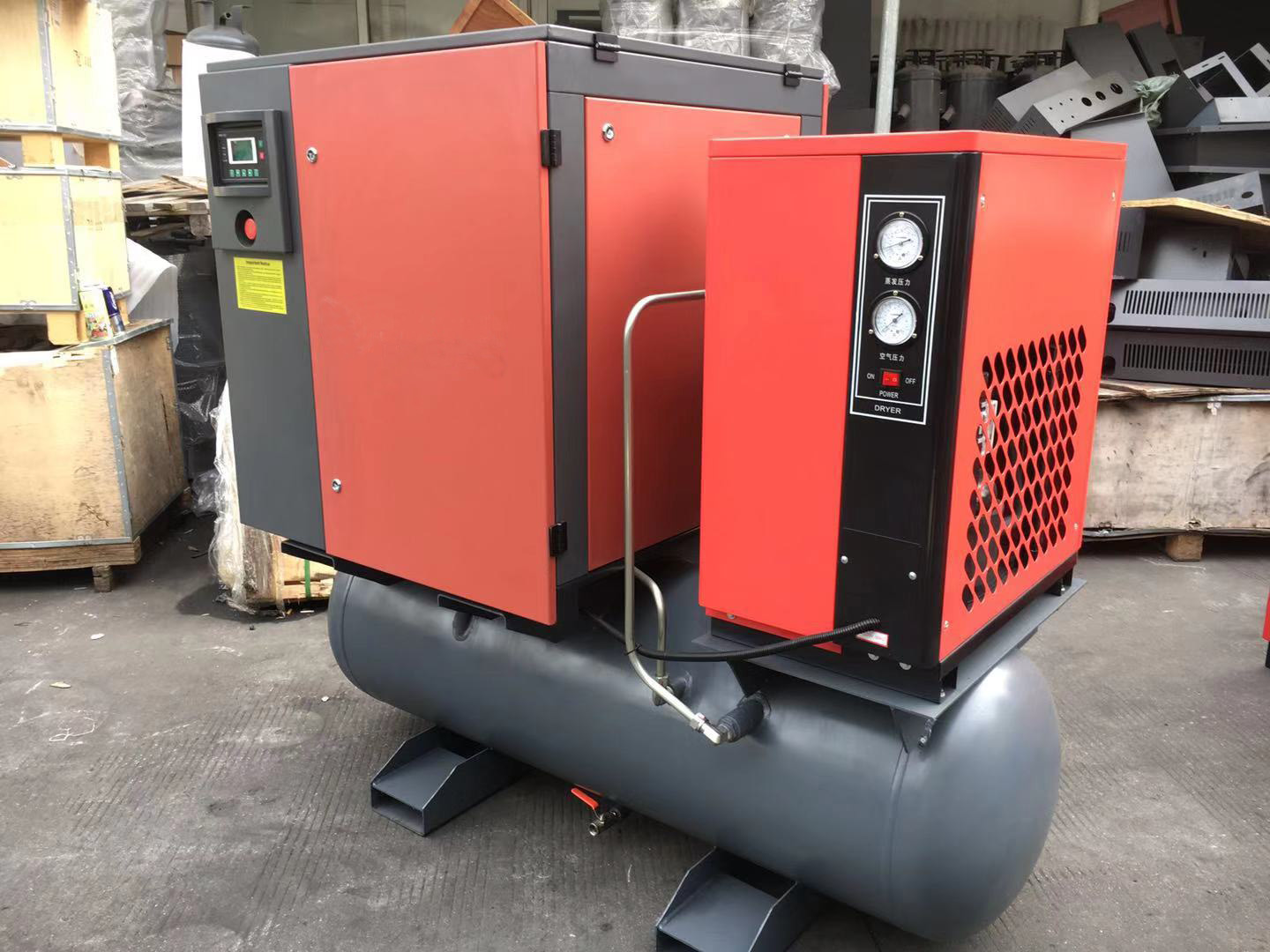 15.5bar special pressure screw air compressor for laser cutting machine